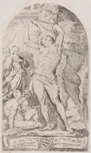 San Sebastiano legato a un albero da Girolamo Pedrignani