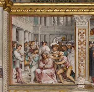 Navata Centrale, Quarta Campata Sud, Incoronazione di Spine, Girolamo Romanino da Girolamo Romanino