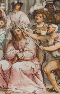Navata centrale, quarta campata sud, Incoronazione di spine, Girolamo Romanino da Girolamo Romanino