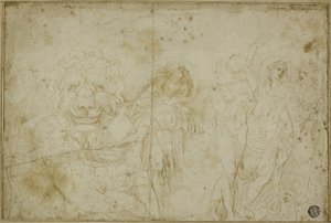 Sarcofago di Blenheim Palace: Baccanale con testa di leone da Girolamo da Carpi