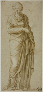 Figura Femminile Drappeggiata in Piedi da Girolamo da Carpi