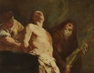 Il martirio di San Giovanni Evangelista da Giulia Lama