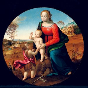 Madonna e bambino con il piccolo San Giovanni Battista da Giuliano Bugiardini