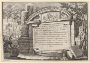 Rovine classiche in un paesaggio: frontespizio da Giuliano Giampiccoli and Giovanni Battista Tiepolo