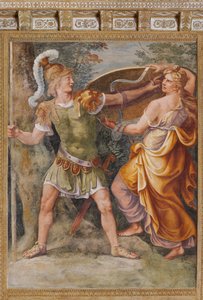 Teti dona ad Achille le armi forgiate da Efesto (Vulcano), Il Cavallo di Troia, Camera di Troia (Sala di Troia) da Giulio (and workshop) Romano