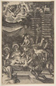 Adorazione, ca. 1550-65 da Giulio Bonasone