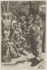 Gruppo di figure sotto una stella da Giulio Bonasone