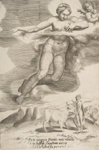 Giunone osserva Giove e Io, da Gli Amori degli Dei da Giulio Bonasone