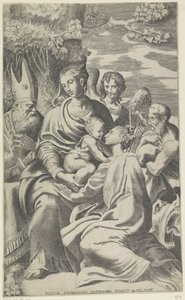 Maria con il Bambino Gesù e santi da Giulio Bonasone