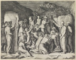 Mosè ordina agli Israeliti di raccogliere la manna e Mosè colpisce l