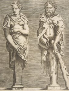 Termini di Ercole e Deianira da Giulio Bonasone