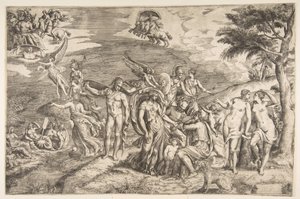 Il giudizio di Paride, XVI secolo da Giulio Bonasone