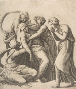 La Vergine svenuta e sostenuta dalle donne sante, 1531-76 da Giulio Bonasone