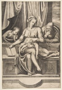 Vergine e Bambino con i santi Giuseppe e Giovanni Battista da Giulio Bonasone
