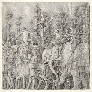 I trionfi di Cesare: Gli elefanti, c. 1485-1490 da Giulio Campagnola
