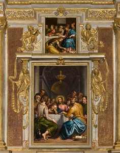 Cappella del SS Sacramento, Seconda Campata Lato Nord, Giulio Campi, Ultima Cena 1569, Giulio Campi, Cena in casa di Simone 1569 da Giulio Campi