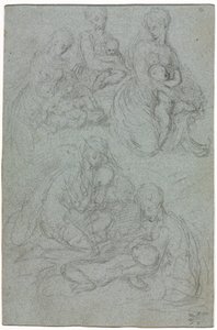 Schizzi della Vergine e del Bambino, seconda metà del 1500 da Giulio Campi