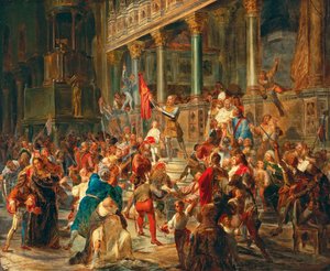 Adunata dei soldati Viva Messer Vittore Pisani! da Giulio Carlini