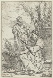 Sacra Famiglia con Maria che legge da Giulio Carpioni (I)