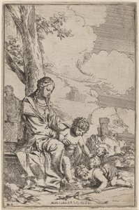 La Vergine e il Bambino con San Giovanni Battista da Giulio Carpioni
