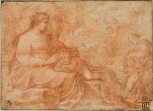 Riposo durante la fuga in Egitto da Giulio Cesare Procaccini