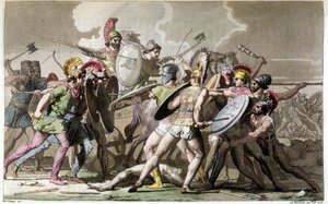 Combattimento per il cadavere di Patroclo (Guerra di Troia) da Giulio Ferrario
