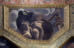 Una ninfa. Affresco di Giulio Pippi de