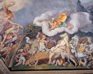 Diomede uccide Tideo, Fineo e Pandaro da Giulio Romano