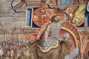 Serie Le Gesta di Scipione. La battaglia di Zama. Cartonista Giulio Romano. Atelier di Balthasar van Vlierden (?), Bruxelles. 1523-1532. (dettaglio)