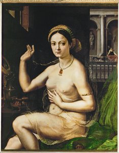 Signora alla toilette (dipinto su tela)