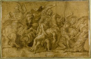 Menelao con in mano il corpo di Patroclo da Giulio Romano