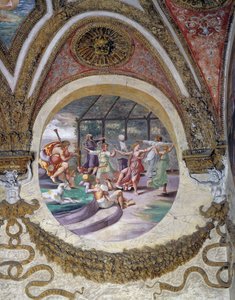Uno degli affreschi della Camera dei Venti o dello Zodiaco da Giulio Romano