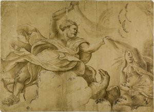 Studio per Giove che scaglia saette da Giulio Romano