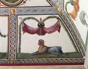 La Camera con Fregio di Amorini (dettaglio di una sfinge, 1520s) da Giulio Romano