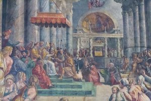 La donazione di Roma (dettaglio) da Giulio Romano
