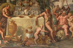 Festa di nozze di Cupido e Psiche (dettaglio) da Giulio Romano