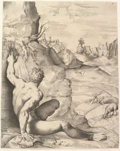 San Giovanni Battista nel deserto, ca. 1545-55 da Giulio Sanuto