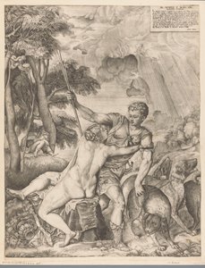 Venere e Adone da Giulio Sanuto