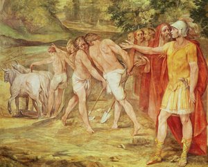 Romolo segna i confini di Roma, dalla Sala dei Horatii e Curatii