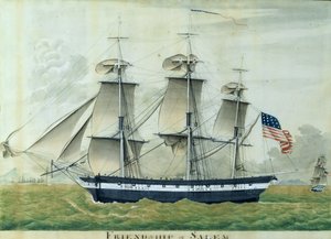 USS "Friendship" di Salem (litografia a colori) da Giuseppe (attr. to) Fedi