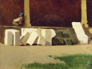 Il chiostro da Giuseppe Abbati