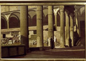 Il chiostro della Santa Croce da Giuseppe Abbati