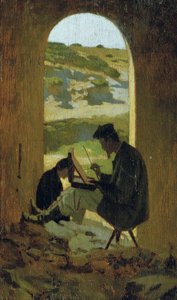 Il pittore Stanislao Pointeau, c.1863 da Giuseppe Abbati