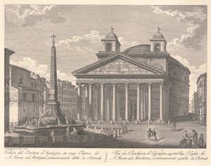 Veduta del Pantheon di Agrippa da Giuseppe Acquaroni
