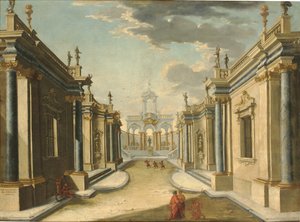 Fantasia architettonica con le figlie di Minia dalle "Metamorfosi" di Ovidio da Giuseppe Antonio Landi