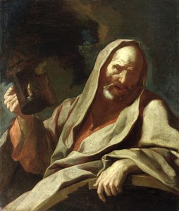Diogene (c.412-323 a.C.) con la sua lanterna, c.1720-40