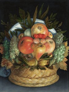 Ritratto antropomorfo reversibile di un uomo composto di frutta da Giuseppe Arcimboldo