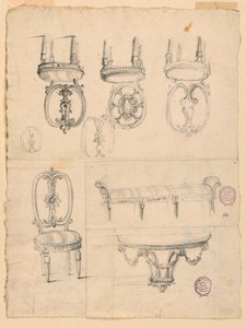 Sedie e schizzi architettonici da Giuseppe Barberi