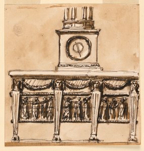 Consolle con orologio da Giuseppe Barberi