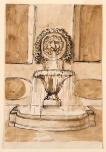 Progetto per una fontana da parete